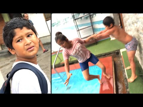 Riya ko pool me gira diya 😆 chinu ne