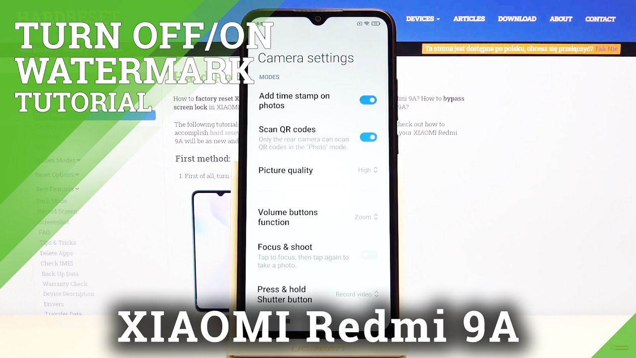 How to Add Time Camera Watermark in XIAOMI Redmi 9A – Customize Camera Watermark