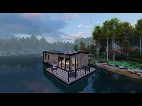 ZW1 -  Gotowy projekt domu na wodzie o powierzchni do 42 m2