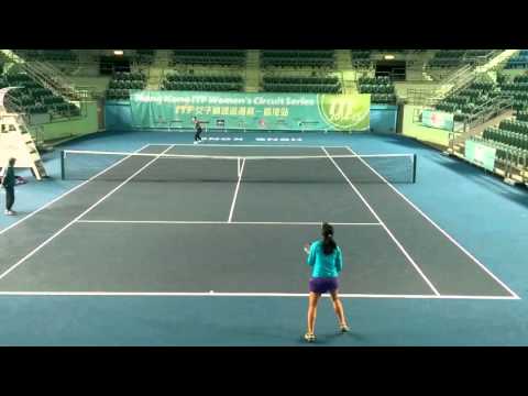 Ho Ching Wu practice ITF Hong Kong 2014