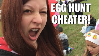 CHEATING KID CAUGHT AT EASTER EGG HUNT and WWE FIG
