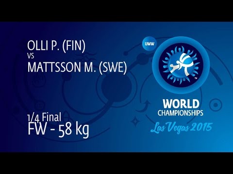 1/4 FW - 58 kg: P. OLLI (FIN) df. M. MATTSSON (SWE), 5-0