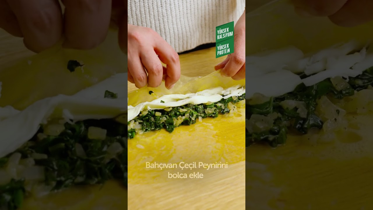 Çeçil Peynirli Yüksek Proteinli Vejetaryen Börek Tarifi — tarif videosu