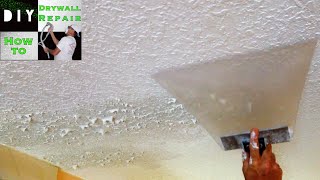 How to match knockdown texture on a drywall ceiling repair Tips, Tricks and Tools needed Diy Drywall