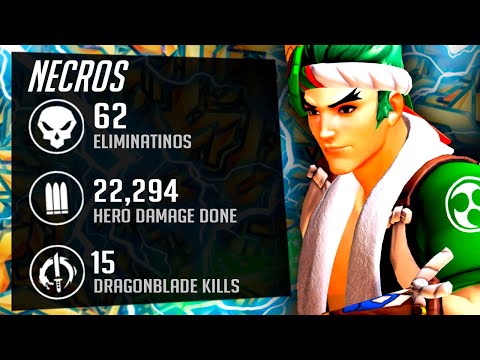 NECROS SICK GENJI MAIN - 62 ELIMS! [ OVERWATCH 2 TOP 500 SEASON 2 ]