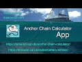 Anchor Chain Calculator App WalkThrough