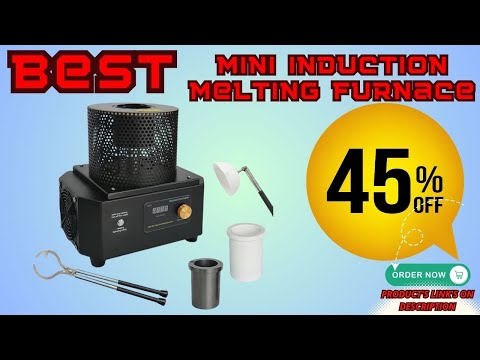 1KG 2KG 3KG 1400 to 1600 Degrees Mini Induction Melting Furnace for Gold Silver Steel Casting Jewelr