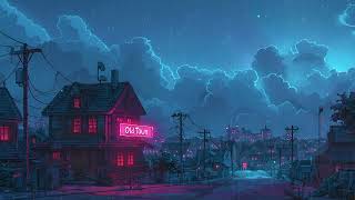 90's Lofi Rain Sounds in an Old 1980 Town 💤 Relaxing Sleep Sounds and Cozy Lofi Beats 🎶 Lofi Beats