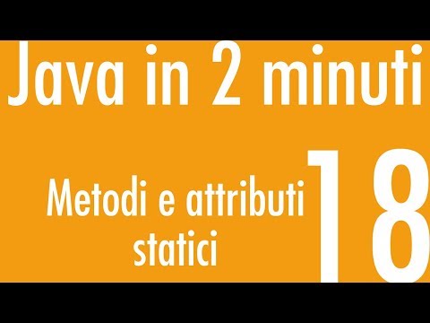 Attributi e metodi statici - Java in 2 minuti #18