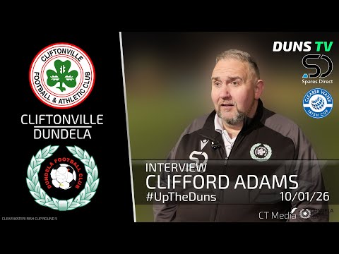 Clifford Adams Post Match Interview - Cliftonville Vs Dundela - 10th January 2026