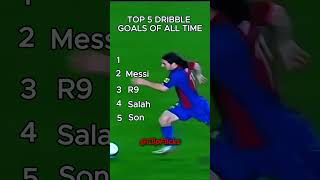 Download lagu Top 5 INSANE Dribble Goals ⚡ | Messi, Ronaldo9, Salah, Son, Maradona 🔥 #shorts mp3