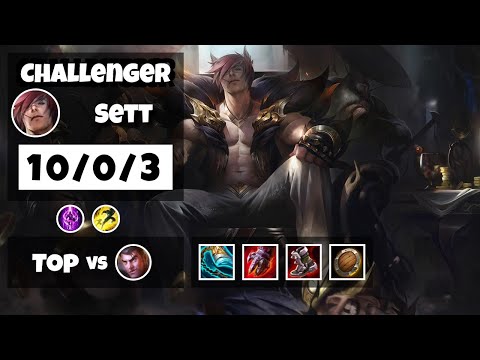 Sett 11.14 S11 Gameplay Challenger Top (10/0/3) - KOREAN