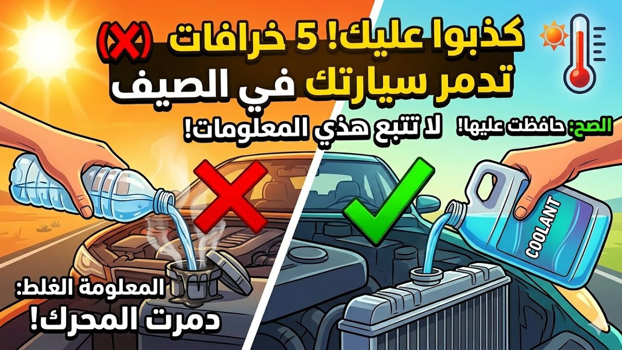 أشهر 5 خرافات عن السيارات في الصيف.. توقف عن فعلها ! 