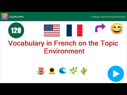 Lesson 14: Vocabulary in French on the Topic: Environment (Lang360)