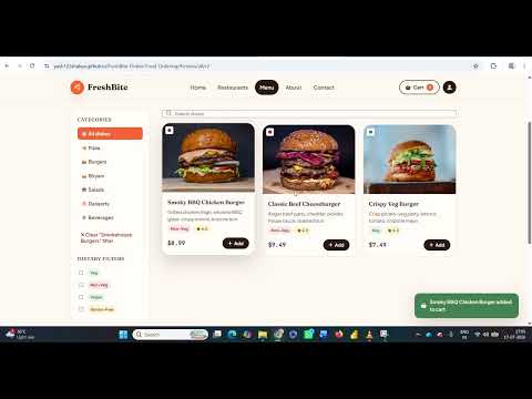 Task Demo - DAS002470 - FreshBite - Online Food Ordering