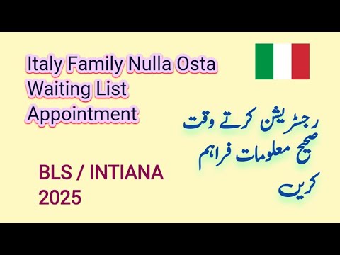 Italy Family Visa Nulla Osta No For Appointments Intiana Registration, Nulla Osta Number Are Port N…