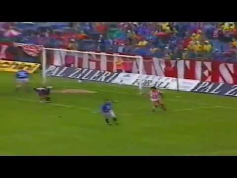 Serie A 1995-1996, day 34 Vicenza - Sampdoria 2-2 (Mannini o.g., Seedorf, Murgita, R.Mancini)