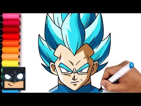 How To Draw Super Saiyan Blue Vegeta | Dragon Ball
