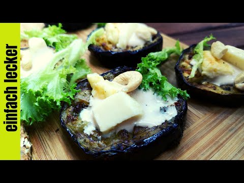 Aubergine 🍆 gegrillt mit Halloumi Käse WMF Grill Lono2in1 einfach lecker 🇺🇸& 🇬🇧 👇👇