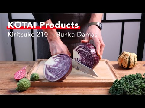 KOTAI - Bunka Damas collection - Kirtsuke Knife / couteau Kiritsuke 210 mm.