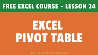 Excel Pivot Table (Intro, Formatting, Grouping, Slicers, Calculated Fi