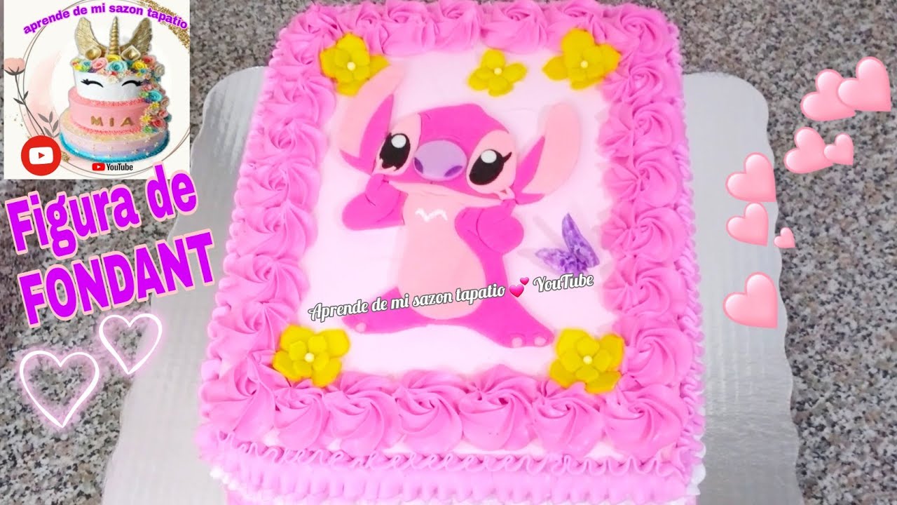 pastel de Angela , Stitch cake / pastel de Angel y Stitch color rosa