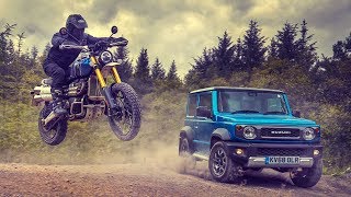 Off-Road Race: Suzuki Jimny vs Triumph Scrambler  