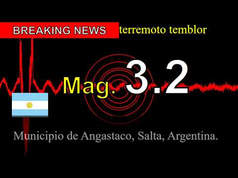 😱🚨Última hora: Un sismo de magnitud 3,2 sacude el municipio de Angastaco, Salta, Argentina.