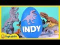 HUGE Jurassic World Play Doh Surprise Egg With Indominus Rex T Rex Surprise Toys Dino Fossil Kit