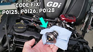 HYUNDAI TUCSON CODE P0125, P0126, P0128 THERMOSTAT FIX