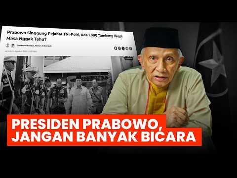 PRESIDEN PRABOWO, JANGAN BANYAK BICARA