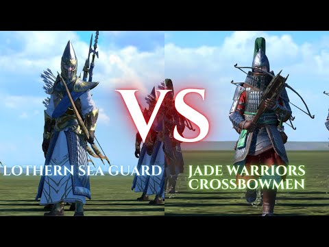 WARHAMMER III Total War 1V1: Lothern Sea Guard VS Jade Warrior Crossbowmen