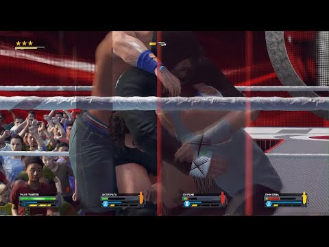 CM Punk vs John Cena vs ￼ Tyler twister  ￼vs ￼ Jacob Fatu wwe 2k24 match