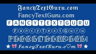 Fancy Text Generator ???????????????? ???????????????? - Best Cool Stylish Fonts, Letters and Symbols