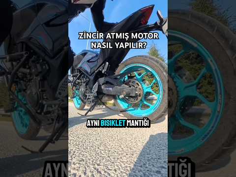 Zincir atan motoru zincir takılması bisiklet mantığı ile aynı