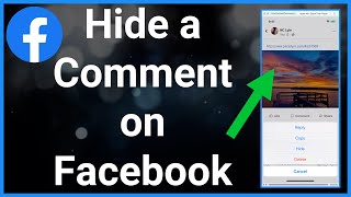 How To Hide / Unhide A Comment On Facebook
