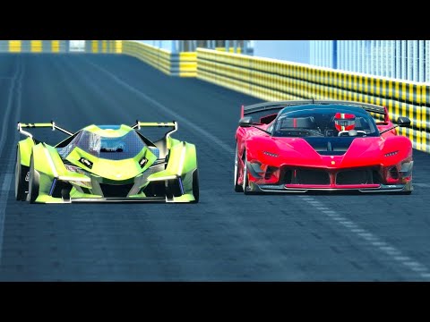 Lamborghini V12 Concept GT vs Ferrari FXX K EVO at Macau