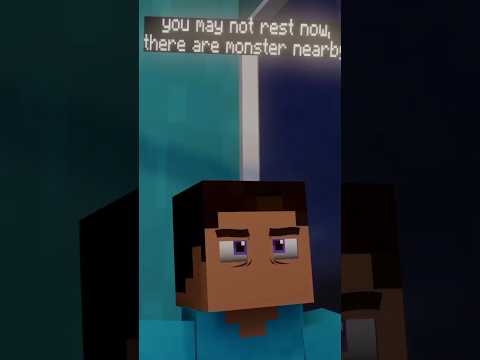 ZackCraft - when you try to sleep but there are monsters nearby in Minecraft | Minecraft Shorts Animation