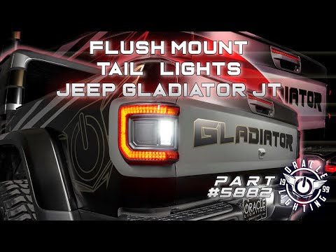 Oracle Jeep Gladiator JT Flush Mount LED Standard Red Tail Lights | 5882-504