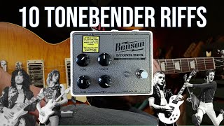Video thumbnail for 10 Tonebender Riffs | Benson Amps Stonk Box Fuzz Pedal Demo by Let's Play All