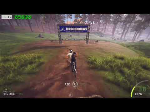 Descenders: All Career session boss jumps in fakie (Downhill bike)