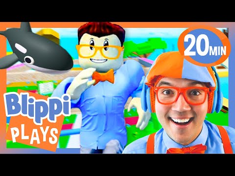 Blippi Plays Find The Animals on Roblox! | BEST OF BLIPPI PLAYS | Roblox Gaming Videos for Kids