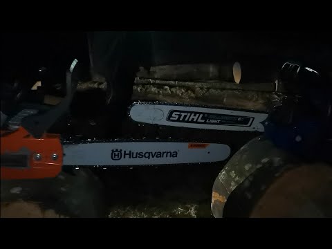 Holzfforma G 466 76,5 cc & Husqvarna 181 se cutting fiber wood.