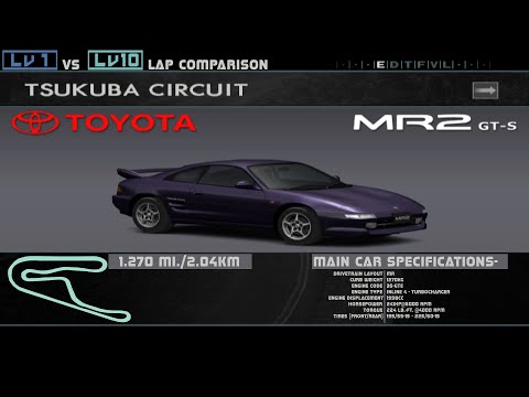 Enthusia Tsukuba Lv1 Vs Lv10- Toyota MR2 (SW20)