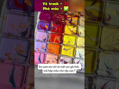 Vẽ tranh hay phá màu ? | mythuat #shorts