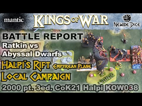 Kings of War Battle Report: Ratkin vs Abyssal Dwarfs | Mantic 3rd Edition 2000 Halpi's Rift KOW 038