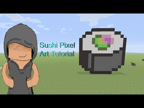 Minecraft Xbox 360 Edition Pixel Art: How to make Sushi Tutorial