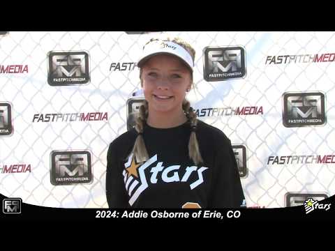 2024 Addie Osborne Shortstop and Third Base Softball Skills Video - Colorado Stars