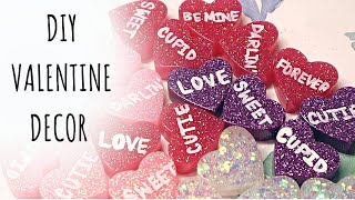 DIY Valentines Day Decor / Resin Valentine Candy Message Hearts Craft / Easy & Cute Valentine Crafts
