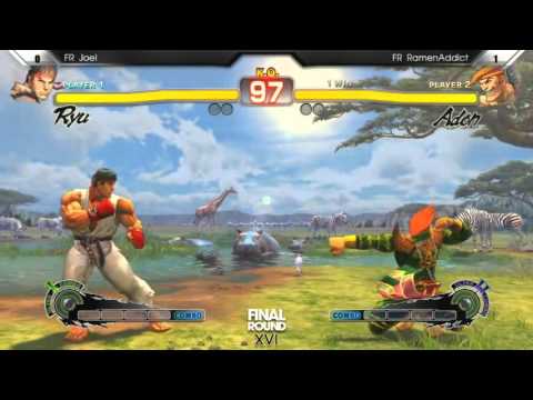 [FR 16 SSFIV AE] FR Joel (Ryu) vs FR RamenAddict (Adon)